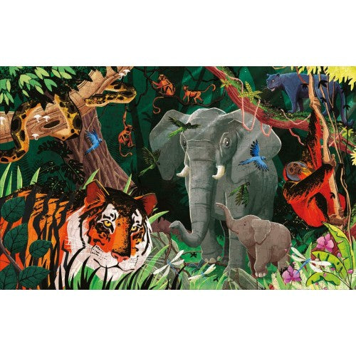 Book & Puzzle Jungle (220 Piece)