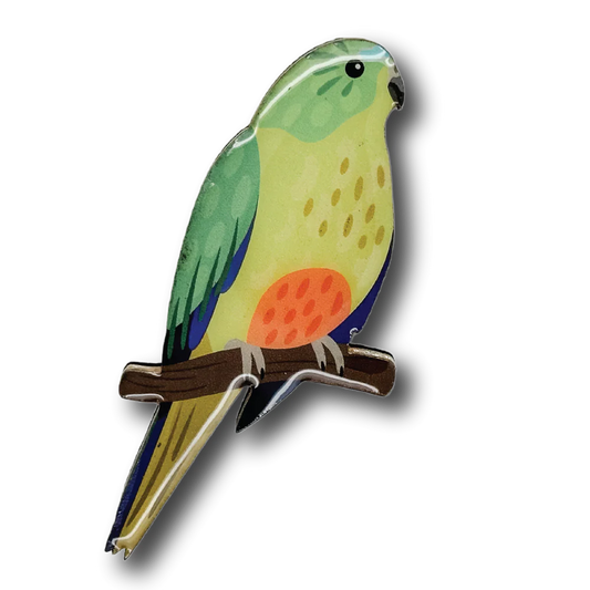Brooch Orange-bellied Parrot