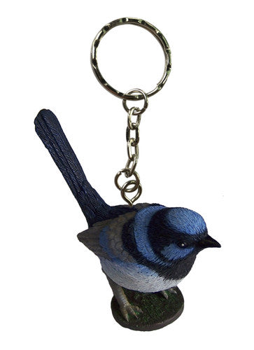 Keyring Blue Wren Replica