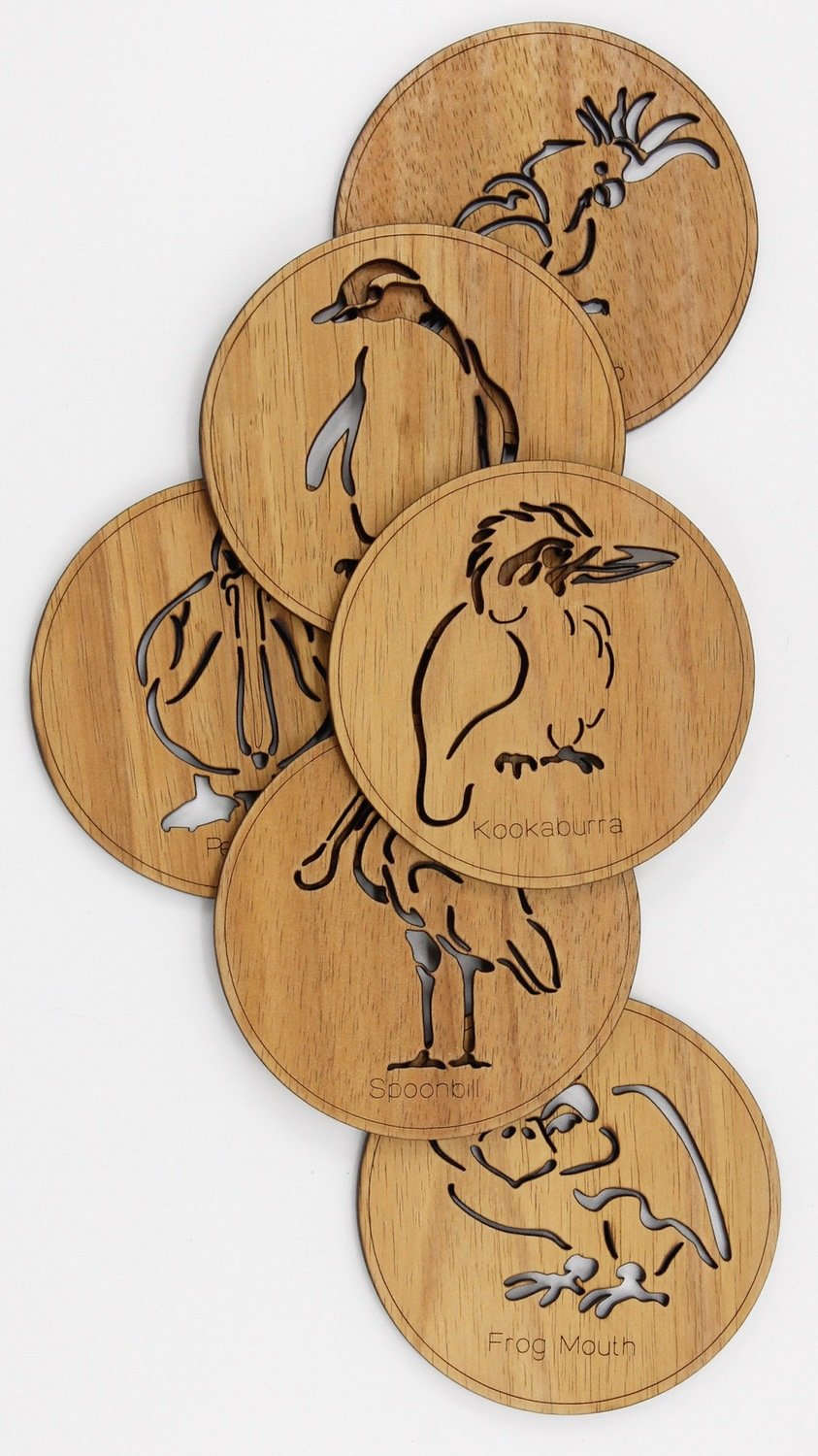 Coaster Set Birds Round (Set 6)