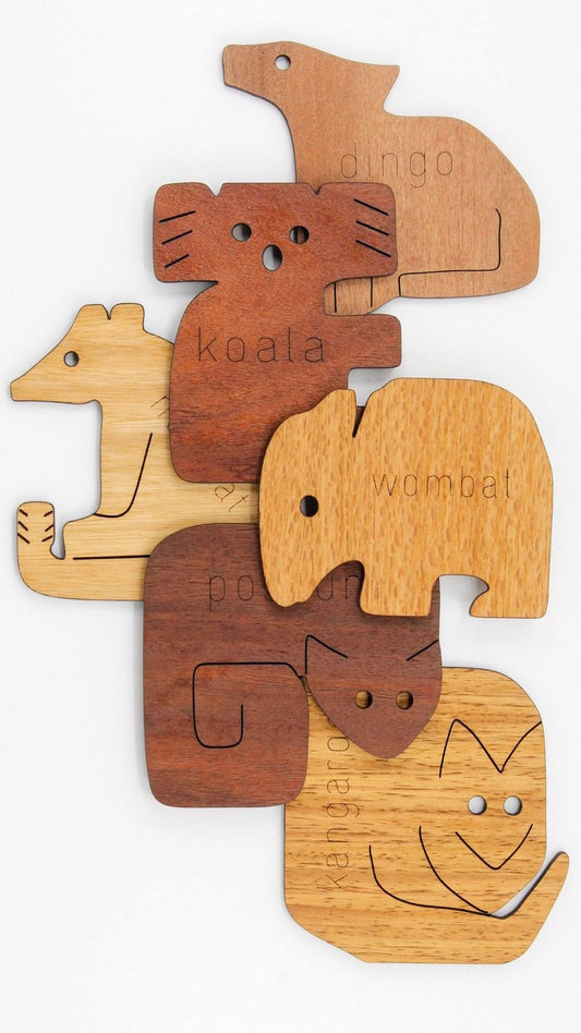 Coaster Australian Animals Shaped (Set 6)