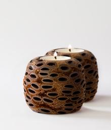 Tea Lights Banksia - Pk 2 Ball Shape