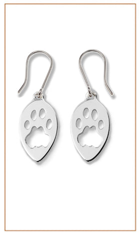 Earrings Snow Leopard Sterling Silver