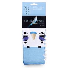 Socks Budgerigar Blue