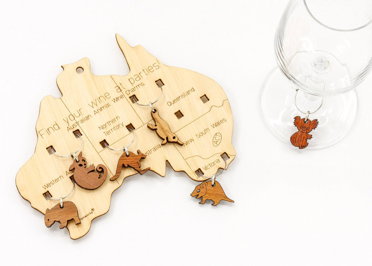 Wine Charms Australian Animals